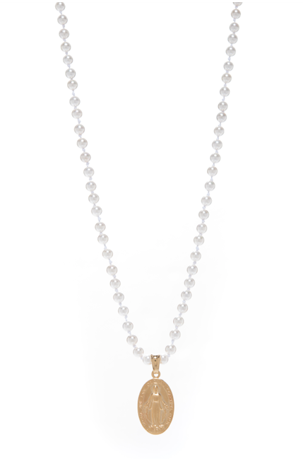 Collana Icona CRUCIS in Perle - pendente dorato
