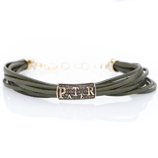 Bracciale PRECEM Pater - Pelle Verde
