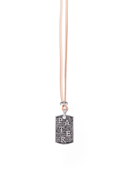 Collana PRECEM Pater - Pelle Beige