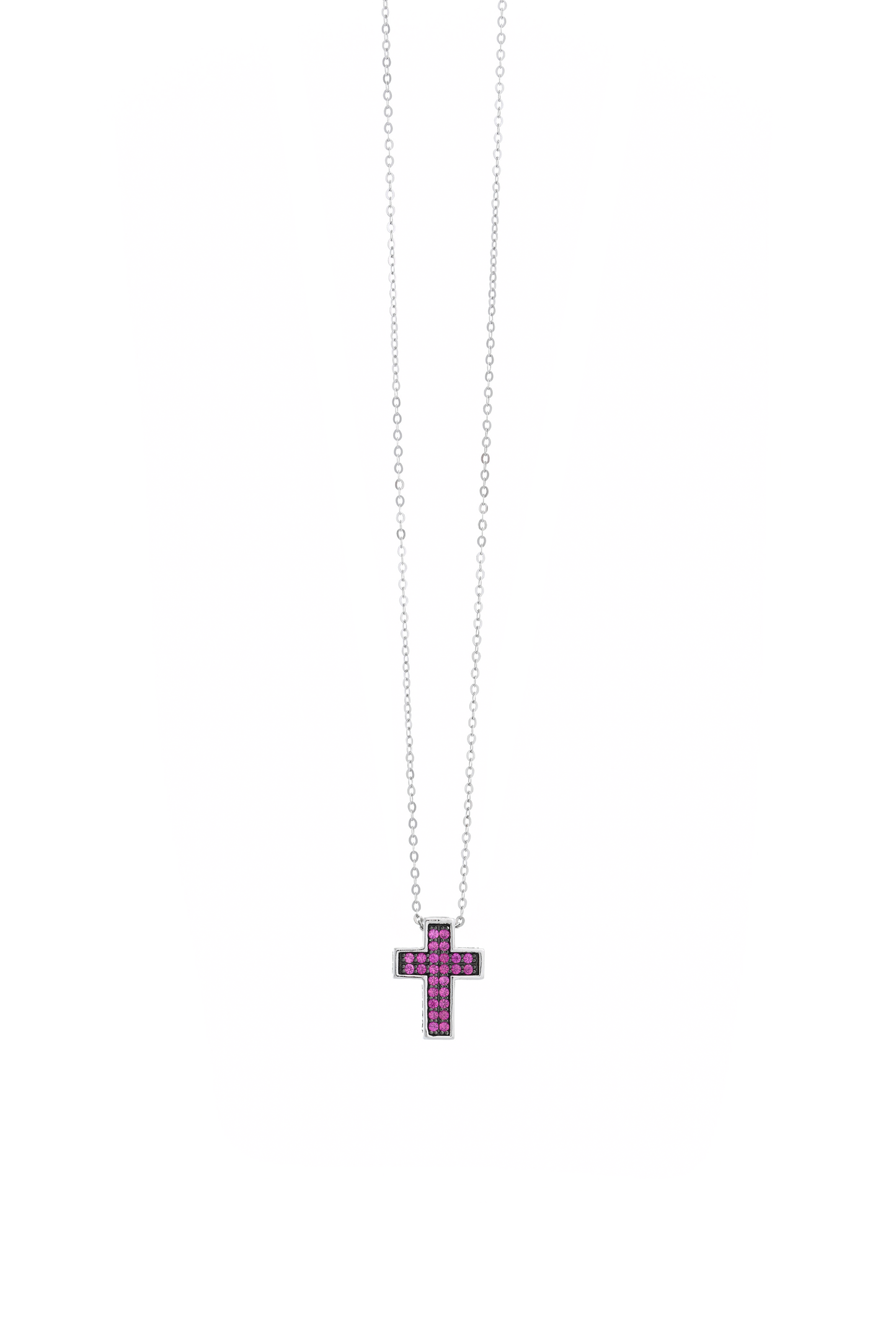 Collana Icona CRUCIS - Pietre Rosse